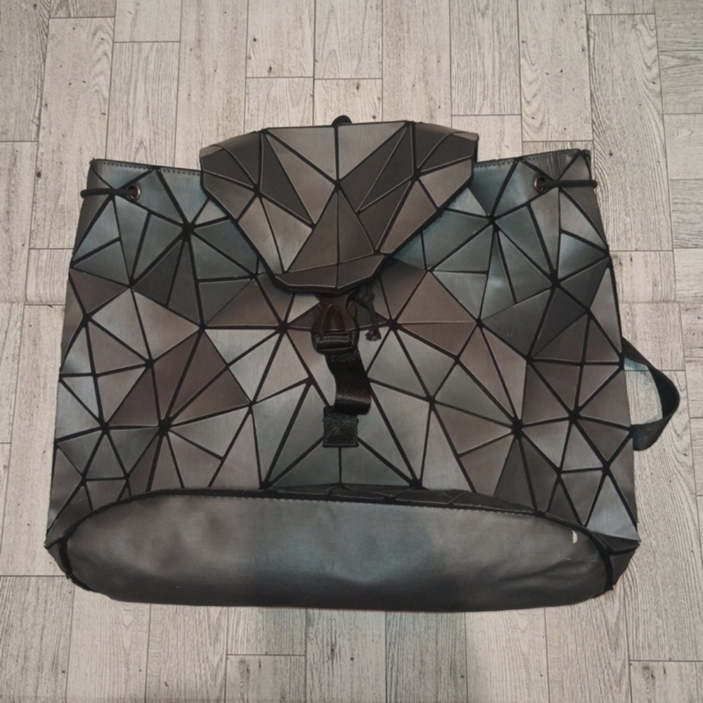 Geometric Slanted Triangle Backpack - image 4